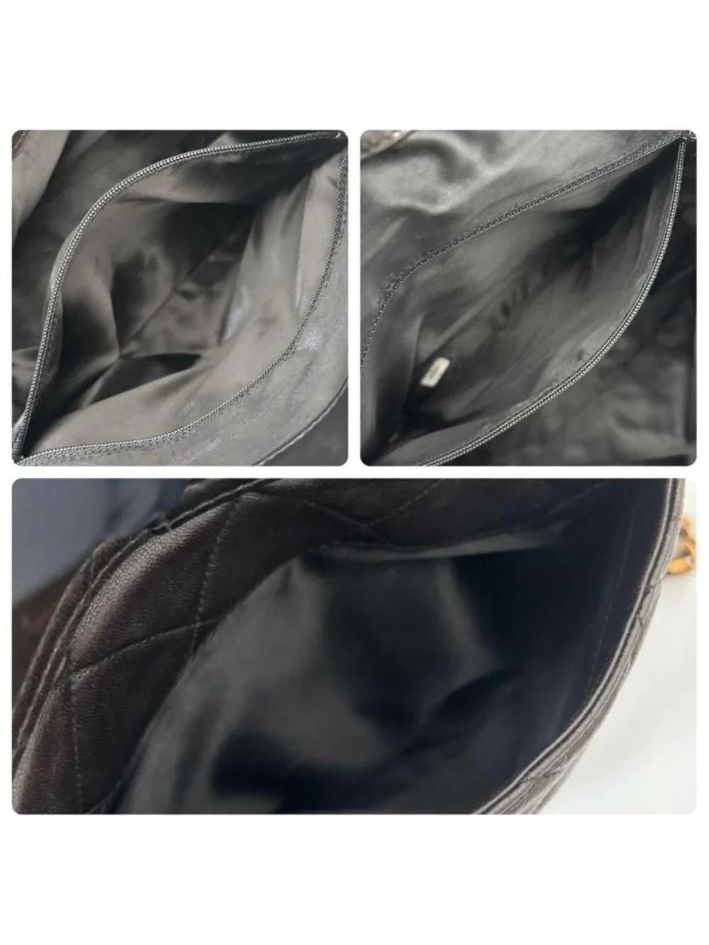 Chanel Quilted Backpack Black Lambskin Brown